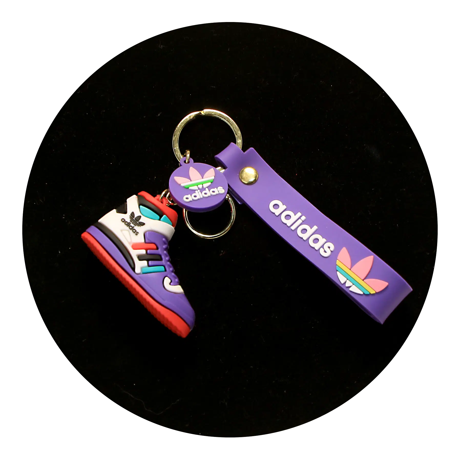NK-SB-021 – Keychain Silicone Band – Adidas Shoe (Purple)