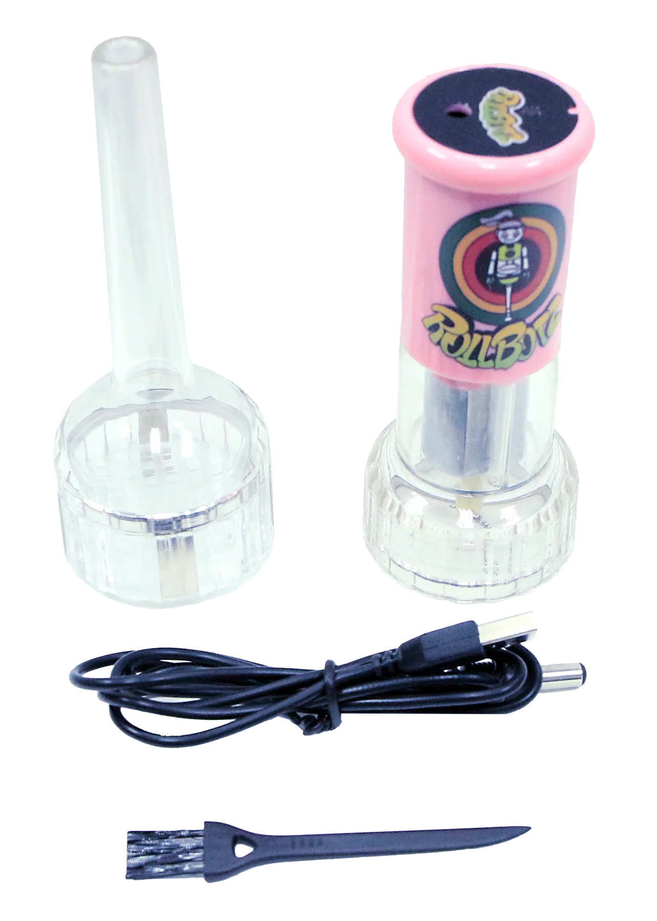 REG-PNK-003 – RollBotz – Electric Grinder & Cone Filler in One (Pink)