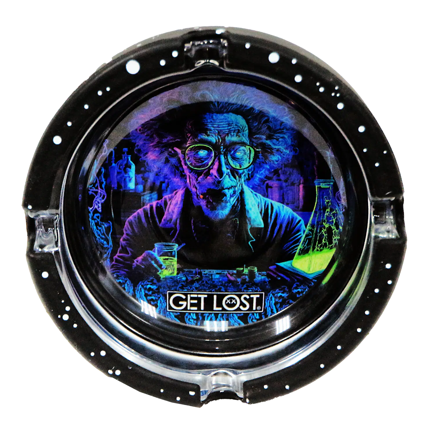 SA-6PK-012 Get Lost Glass Ashtray With Silicone Set 2 (6 Count) - Image 6