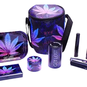 SB-GS-005 - Get Lost 7-in-1 Scale Bag Gift Set – Premium Smoking Essentials All-in-One (Cannabis Leaf)