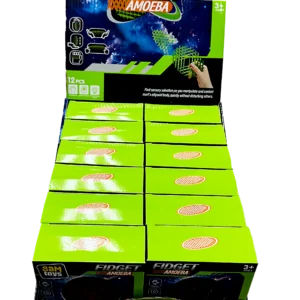 WFD-001 - Worm Fidget Amoeba – (12 Count) (Red & Blue)