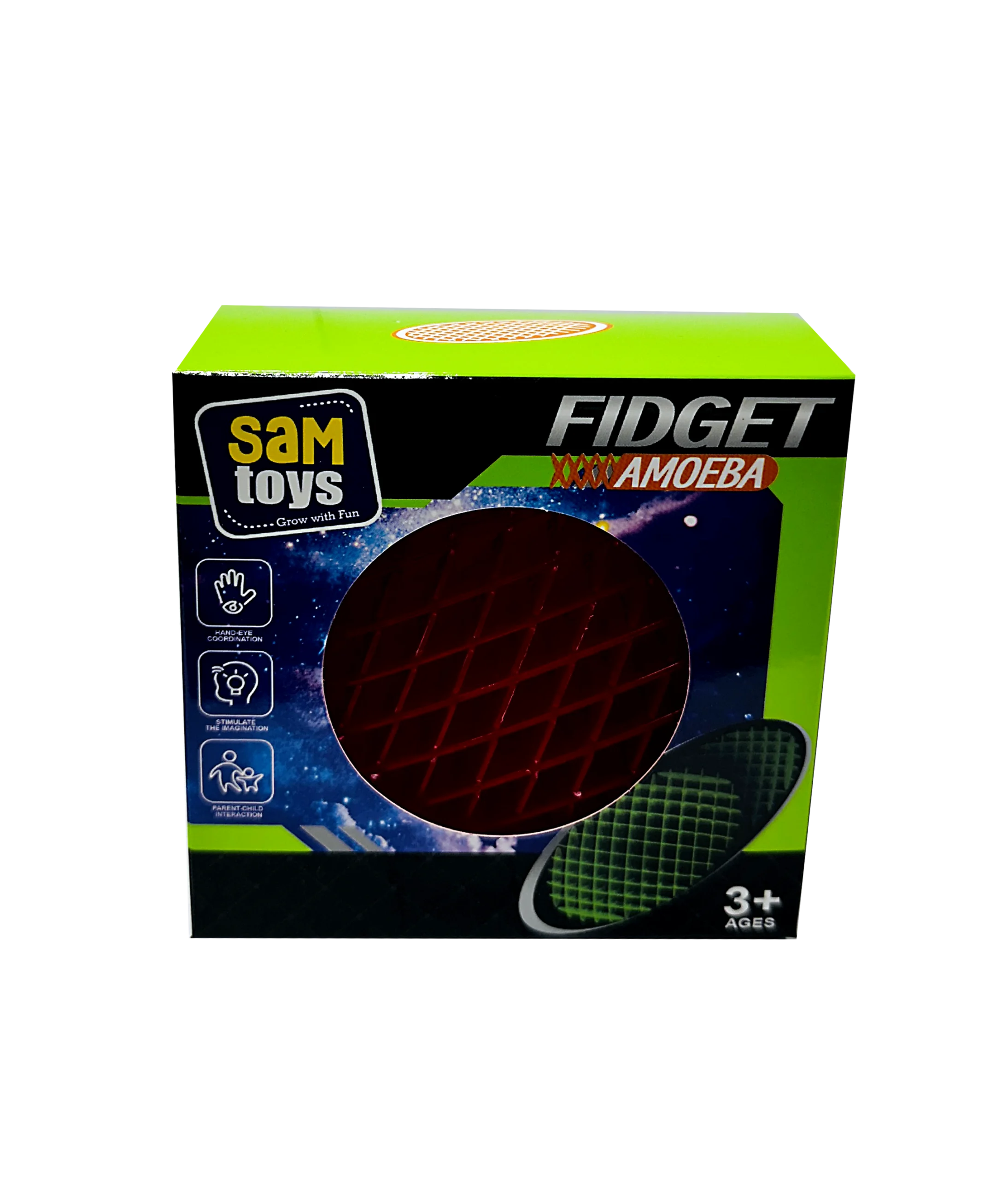 WFD-001 - Worm Fidget Amoeba – (12 Count) (Red & Blue) - Image 9