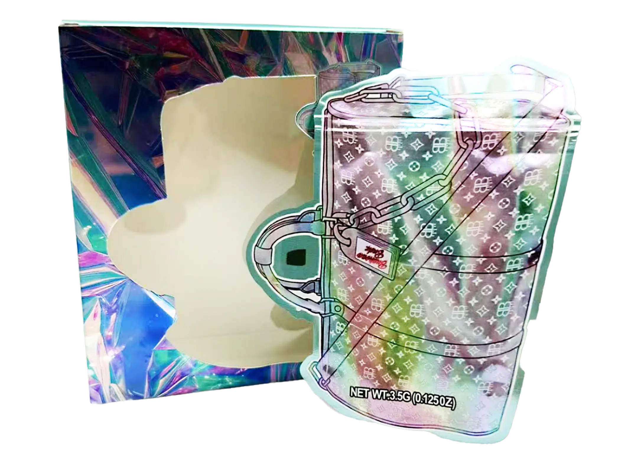 Bag-n-Box 3.5g Mylar Packaging Set – (25 Count Bags) + (25 Count) Display Boxes – Lou V Bag BAGNBOX-137