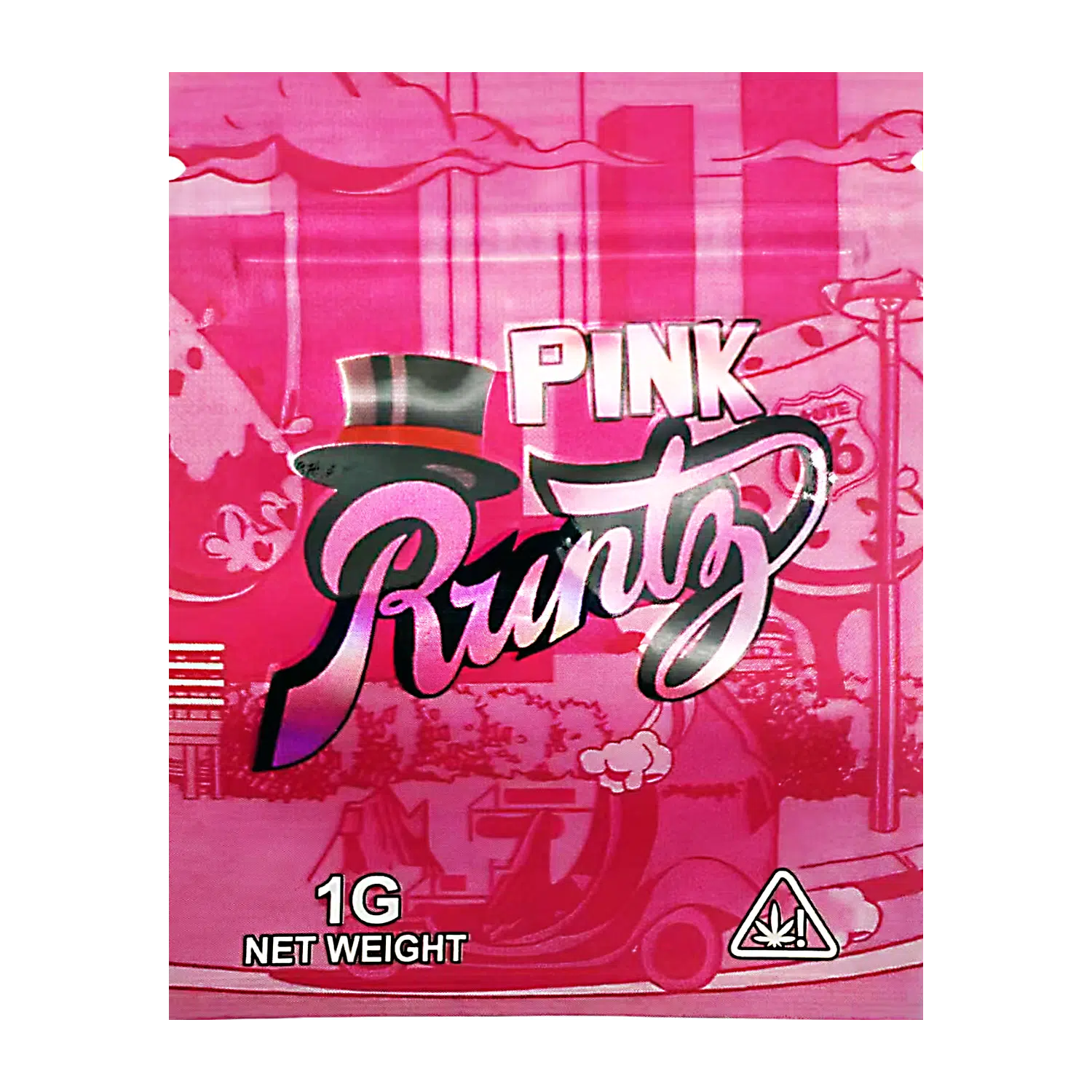 1 Gram Mylar Bag – Premium Smell-Proof Flower Packaging – Pink Runtz (100 Count) CMB-1G-107