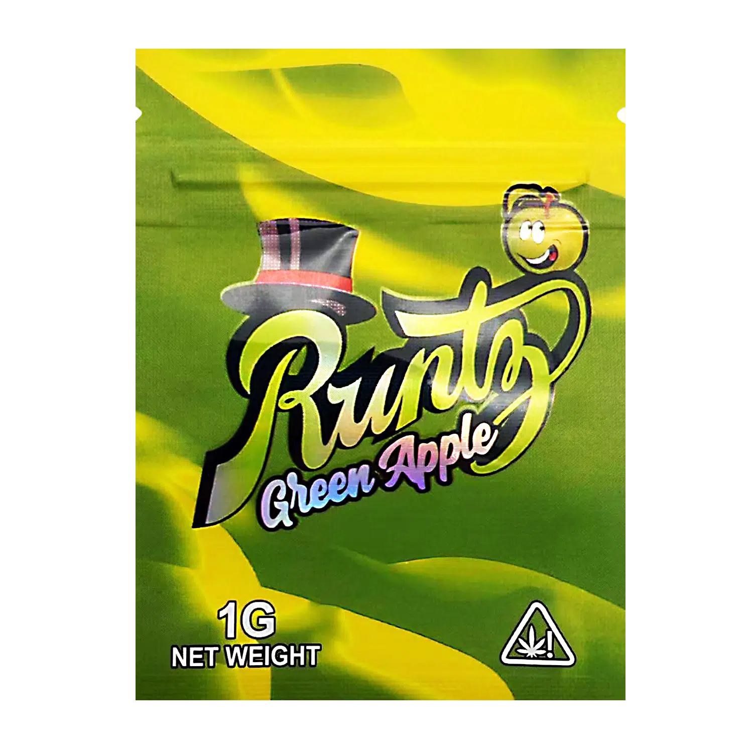 1 Gram Mylar Bag – Premium Smell-Proof Flower Packaging - Runtz Green Apple (100 Count) CMB-1G-109
