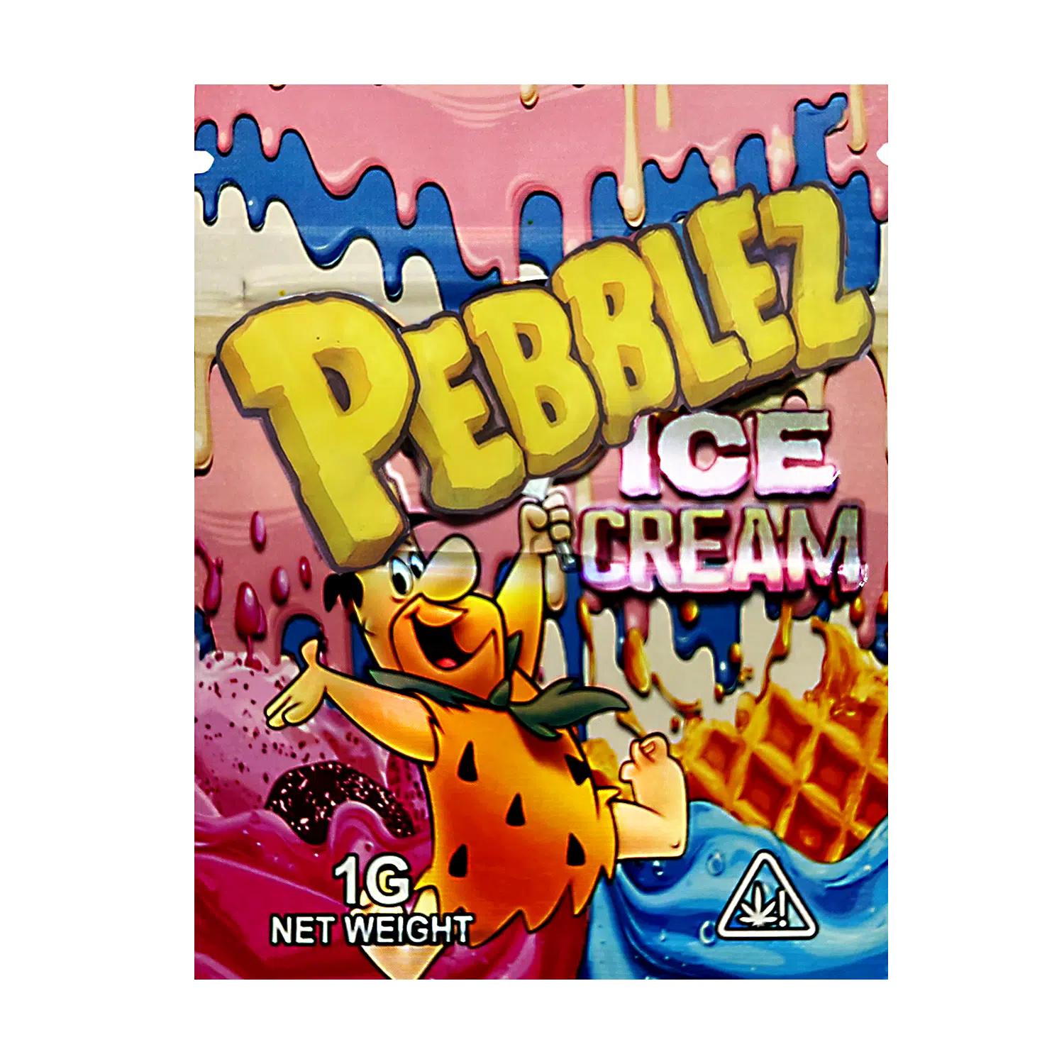1 Gram Mylar Bag – Premium Smell-Proof Flower Packaging - Pebblez Ice Cream (100 Count) CMB-1G-147