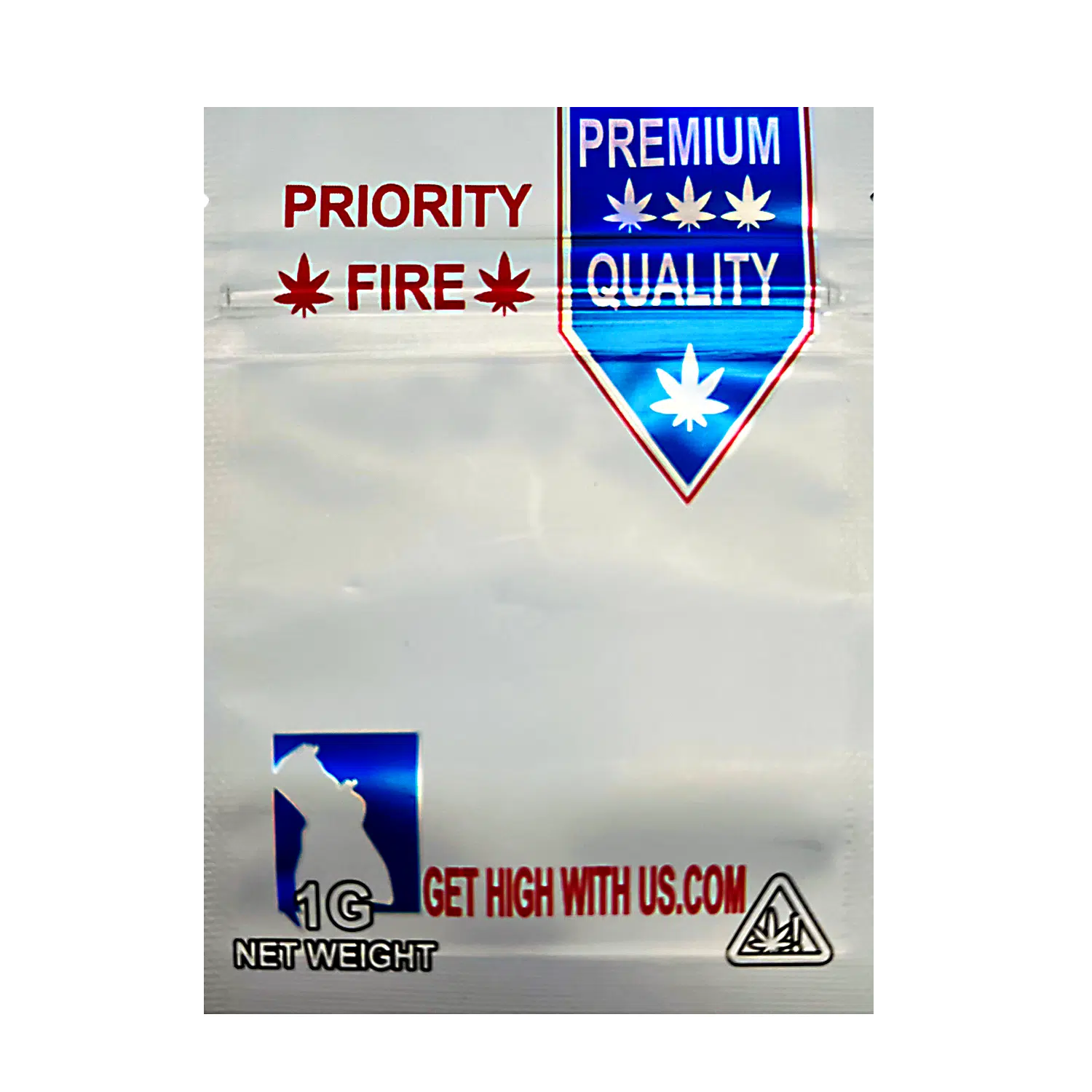 1 Gram Mylar Bag – Premium Smell-Proof Flower Packaging – Priority Fire Premium Quality (100 Count) CMB-1G-206