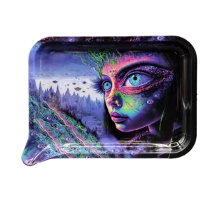 FRT-SM-045 Get Lost Small 3D Rolling Tray (No Lid) (Get Lost Wide Eye Alien Girl)