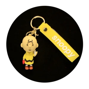 KSB-314 Comics - Snoopy - Charlie Brown - Keychain With Silicone Band