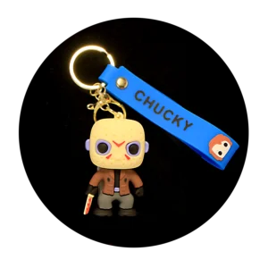 KSB-317 Horror Movies - Friday The 13th - Keychain With Silicone Band