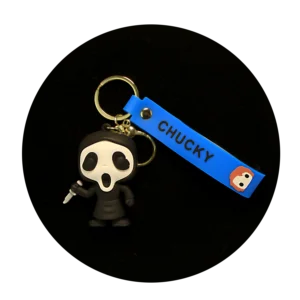 KSB-322 Horror Movies - Scream Ghost Face - Keychain With Silicone Band