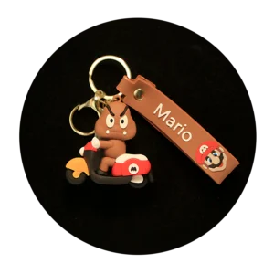 KSB-338 Nintendo - Super Mario - Goomba Kart Racer - Keychain With Silicone Band