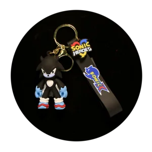 KSB-348 Comics - Sonic - Shadow Sonic - Keychain With Silicone Band