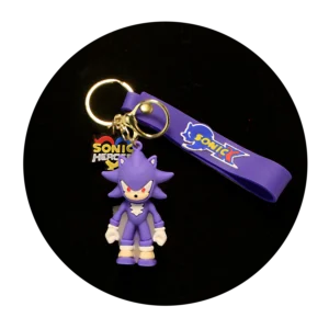 KSB-350 Comics - Sonic - Dark Sonic- Keychain With Silicone Band
