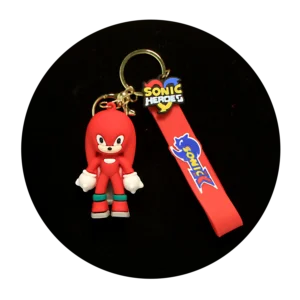 KSB-351 Comics - Sonic - Knuckles - Keychain With Silicone Band