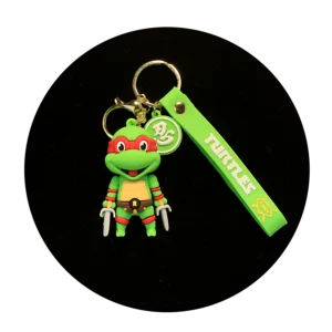 KSB-353 Comics - Ninja Turtles - Raphael Red - Keychain With Silicone Band