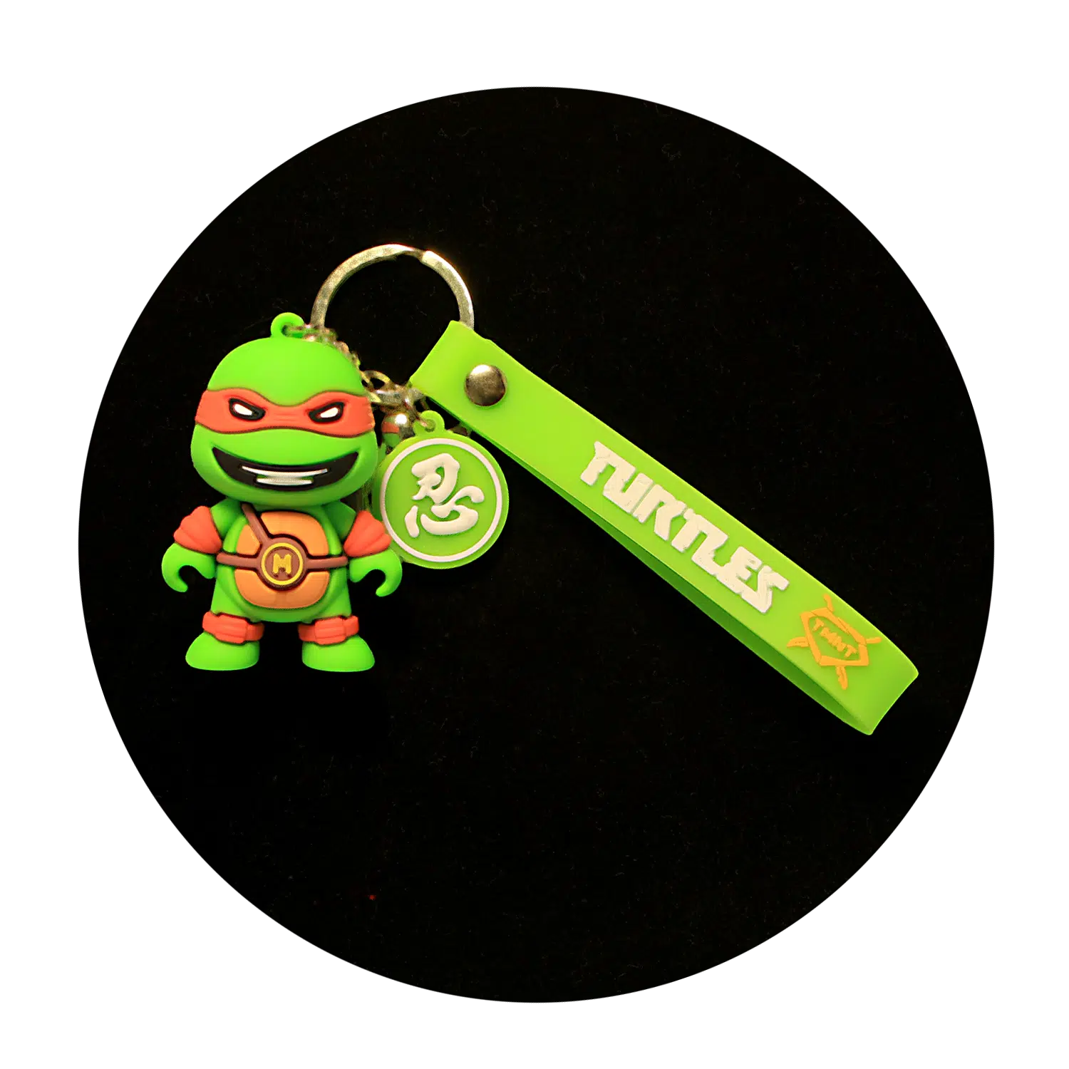 KSB-356 Comics – Ninja Turtles – Michaelangelo Orange Mini- Keychain With Silicone Band