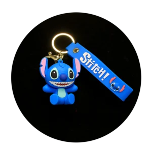 KSB-369 Disney Movie - Lilo & Stitch - Stitch Blue 01 - Keychain With Silicone Band