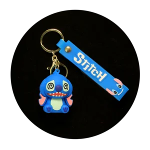 KSB-378 Disney Movie - Lilo & Stitch - Stitch Blue 10 - Keychain With Silicone Band