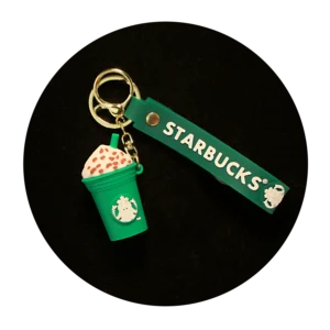 KSB-405 Starbucks - Green Cup - Keychain With Silicone Band