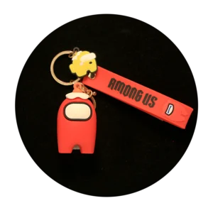 KSB-425 Misc - Red Crewmate - Keychain With Silicone Band