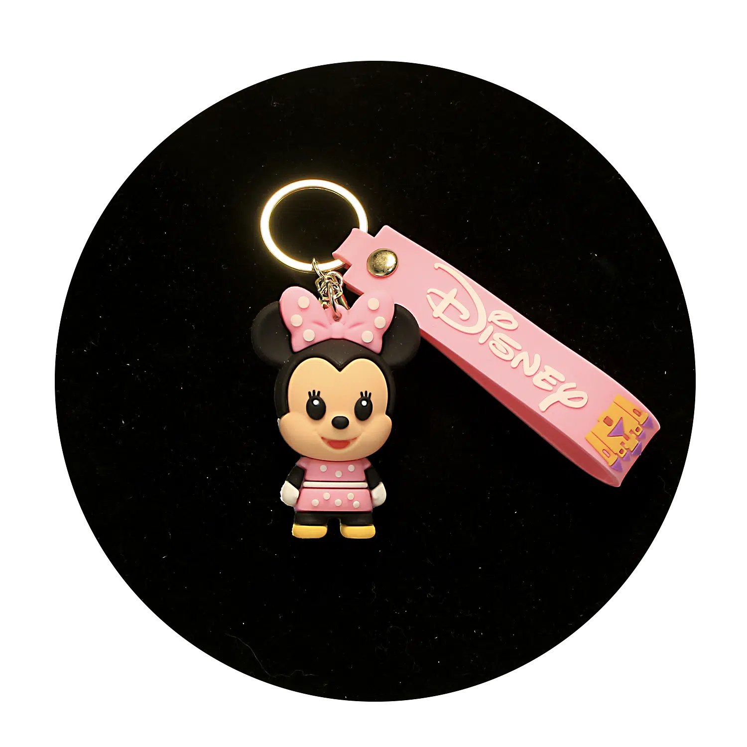 KSB-450 Disney – Minnie Mouse Small (Pink) – Keychain With Silicone Band