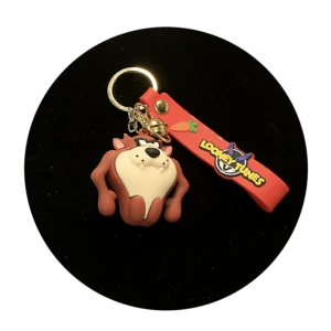 KSB-469 Looney Tunes - Tasmanian Devil 01 - Keychain With Silicone Band