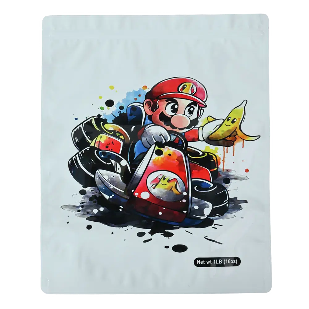 1 Pound Mylar Bag – Premium Smell-Proof Flower Packaging –  Nitendo Super Scenario (25Count) MB-1LB-007