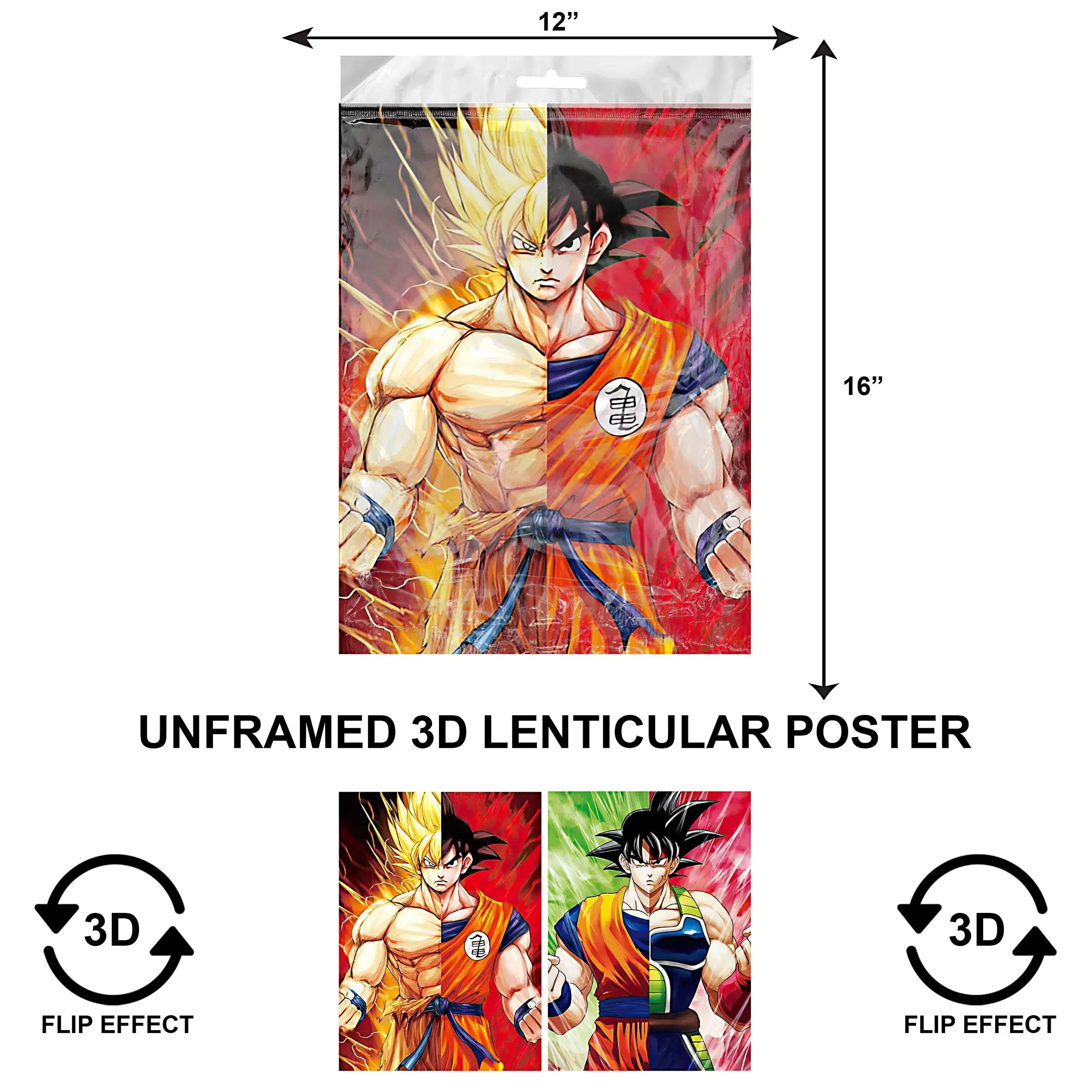 3DPNF-060 Anime – Dragon Ballz Pure Power UnFramed Poster
