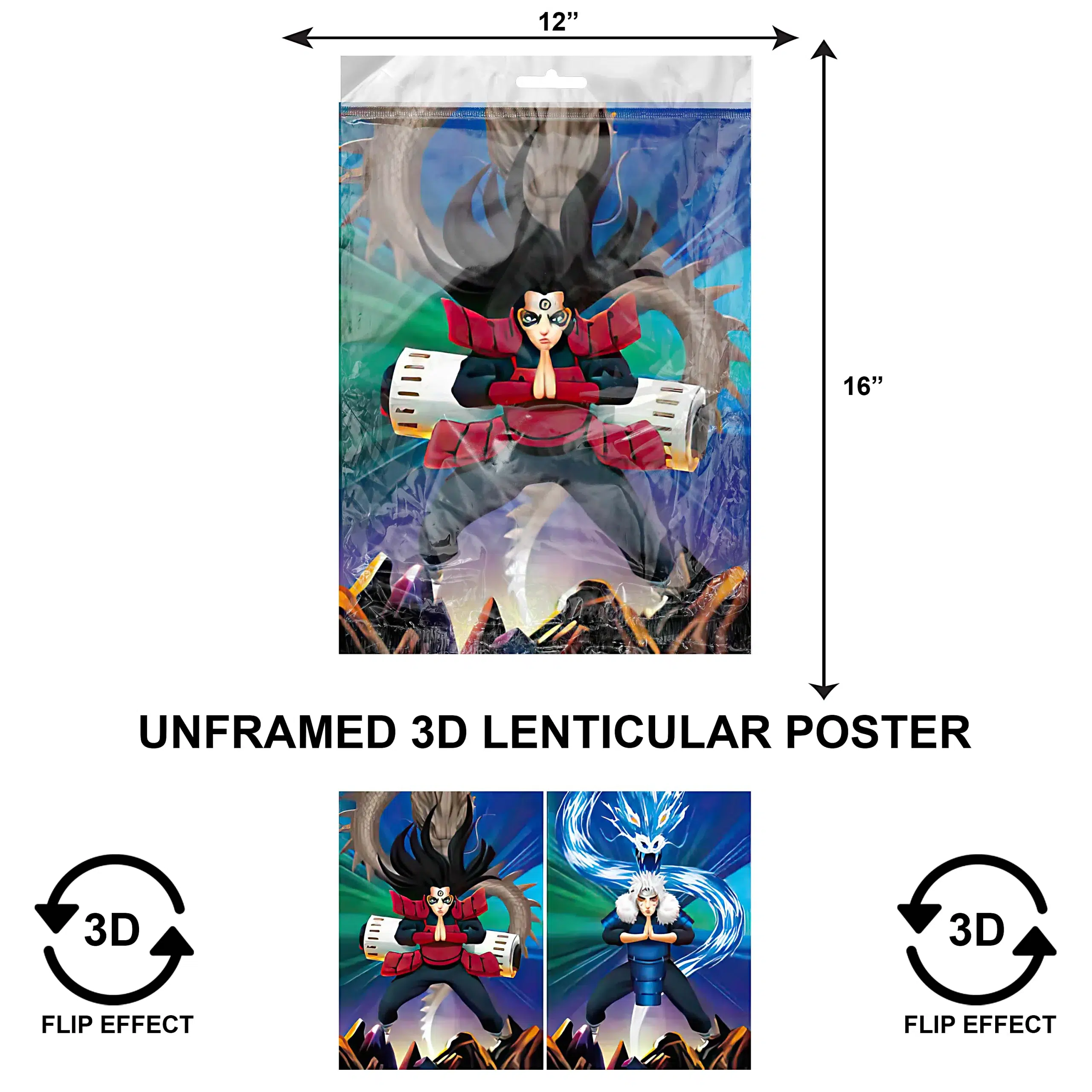 3DPNF-070 Anime – Hashirama Senju UnFramed Poster