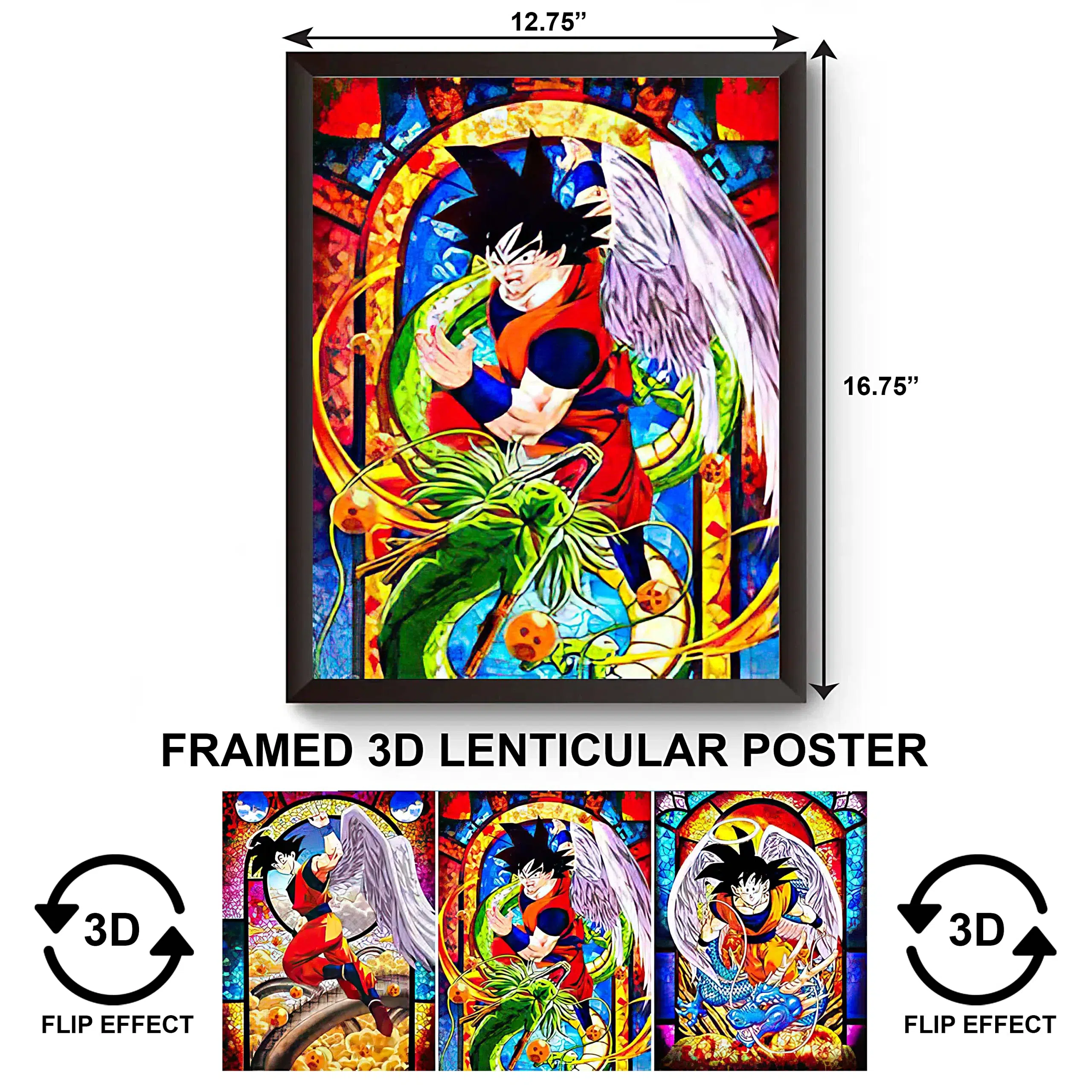 3DPWF-016 Anime – Dragon Ballz Goku The Archangel Framed Poster