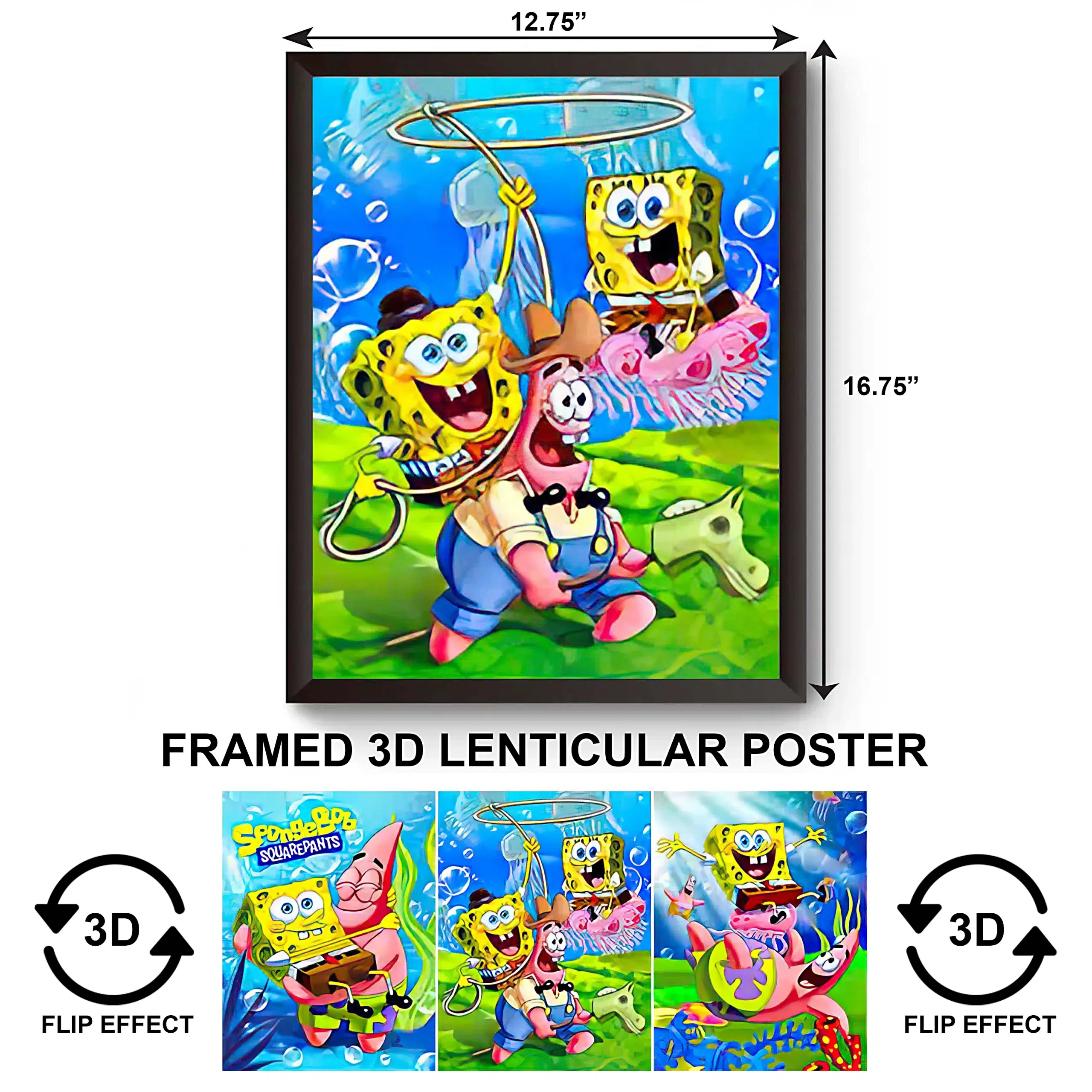 3DPWF-055 Cartoon - Sponge Bob Framed Poster