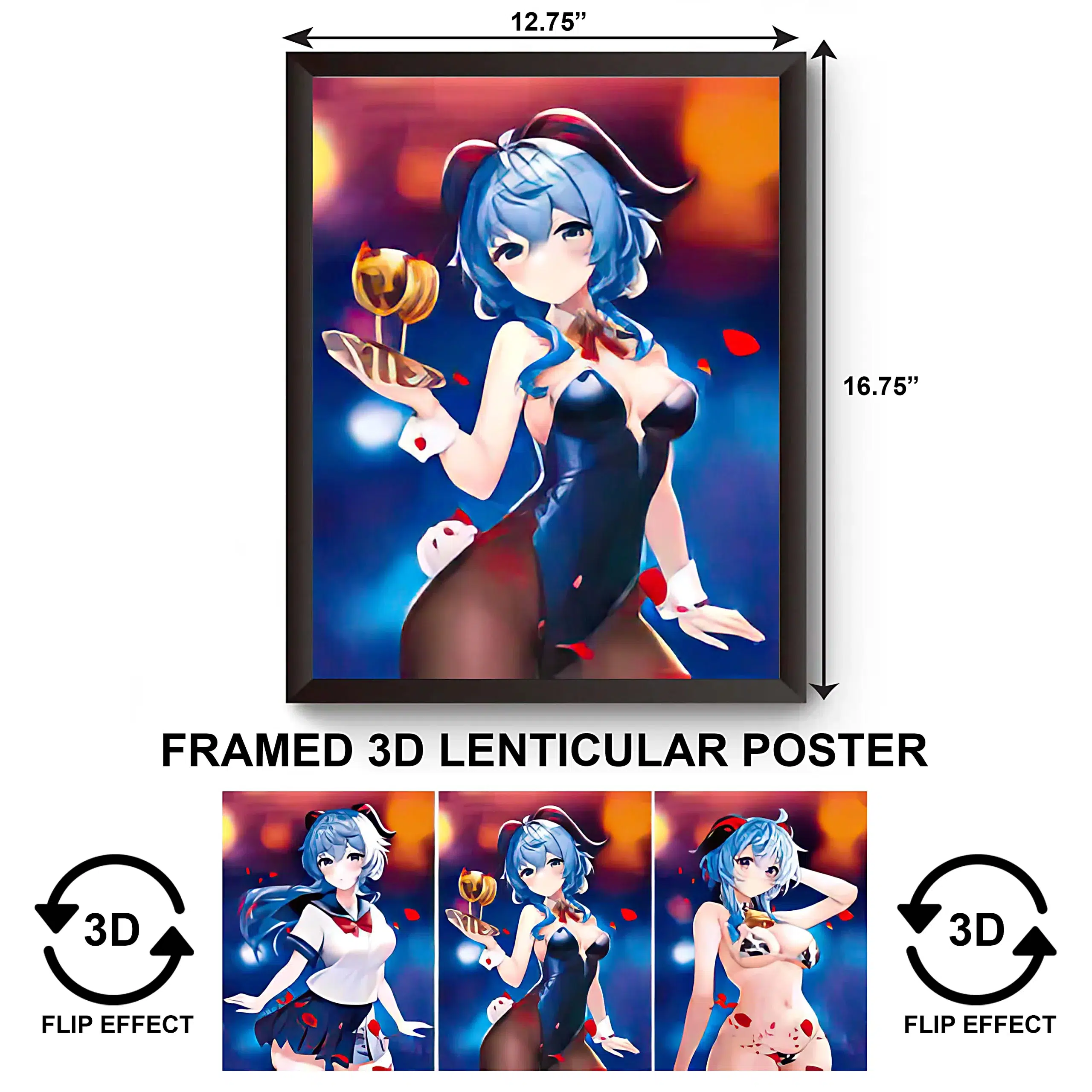 3DPWF-073 Anime – Ganyu Framed Poster