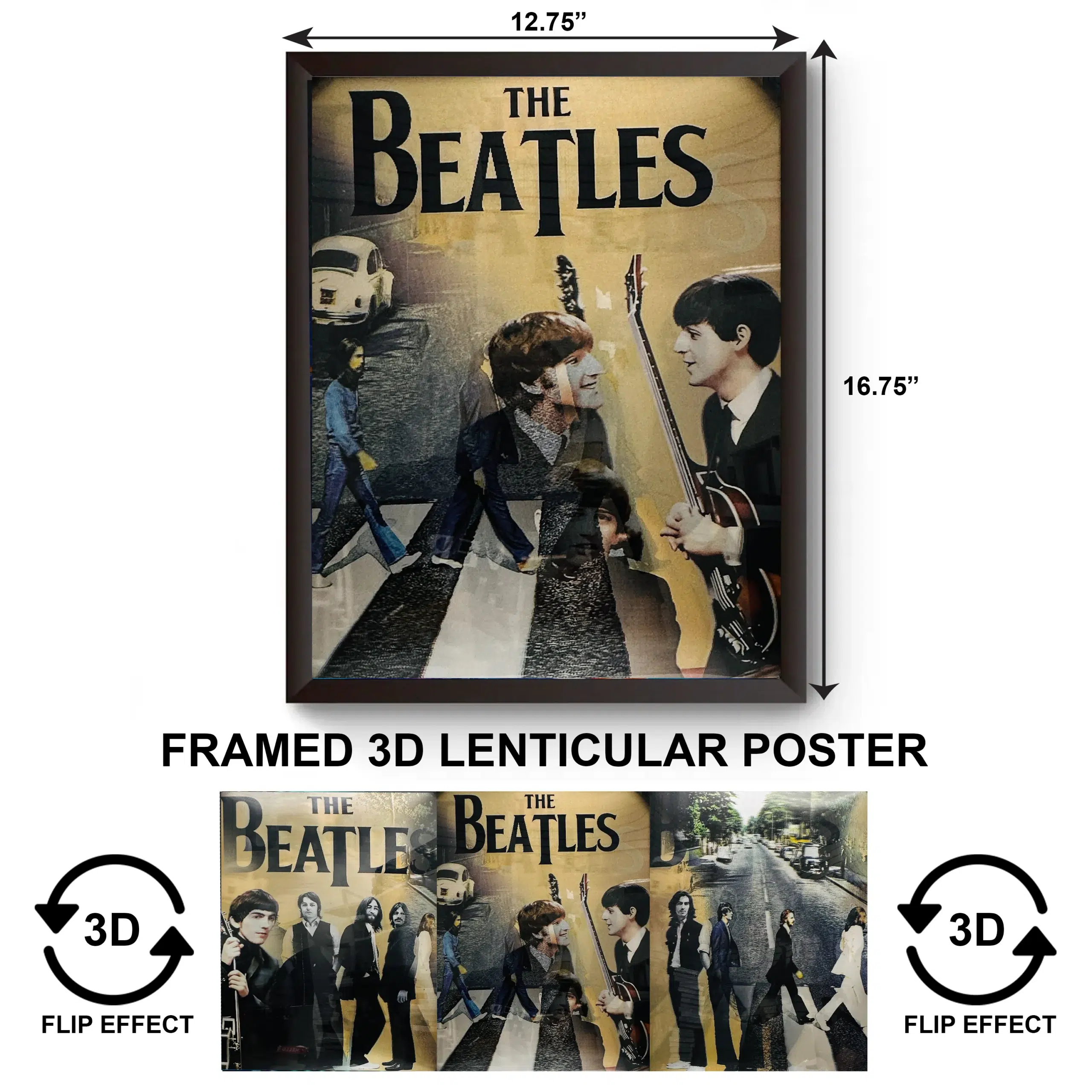 3DPWF-102 Music - The Beatles Framed Poster