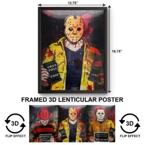 3DPWF-103 Movies - Horrifing Trio Framed Poster