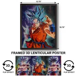 3DPWF-106 Anime - DragonBallz Blue Goku Framed Poster