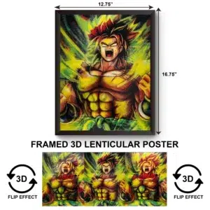 3DPWF-108 Anime - DragonBallz Goku Mad Framed Poster