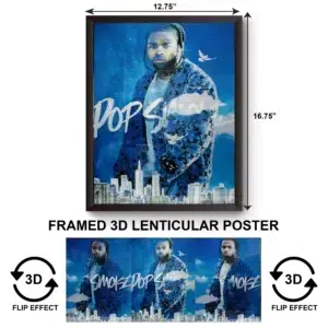 3DPWF-111 Music - Pop Smoke Framed Poster