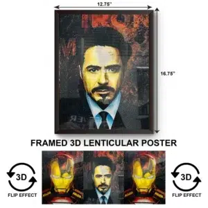 3DPWF-119 Movies - Iron Man Tony Stark Framed Poster