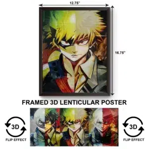 3DPWF-120 Anime - Katsuki Bakugo Framed Poster