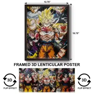 3DPWF-124 Anime - DragonBallZ Goku Framed Poster