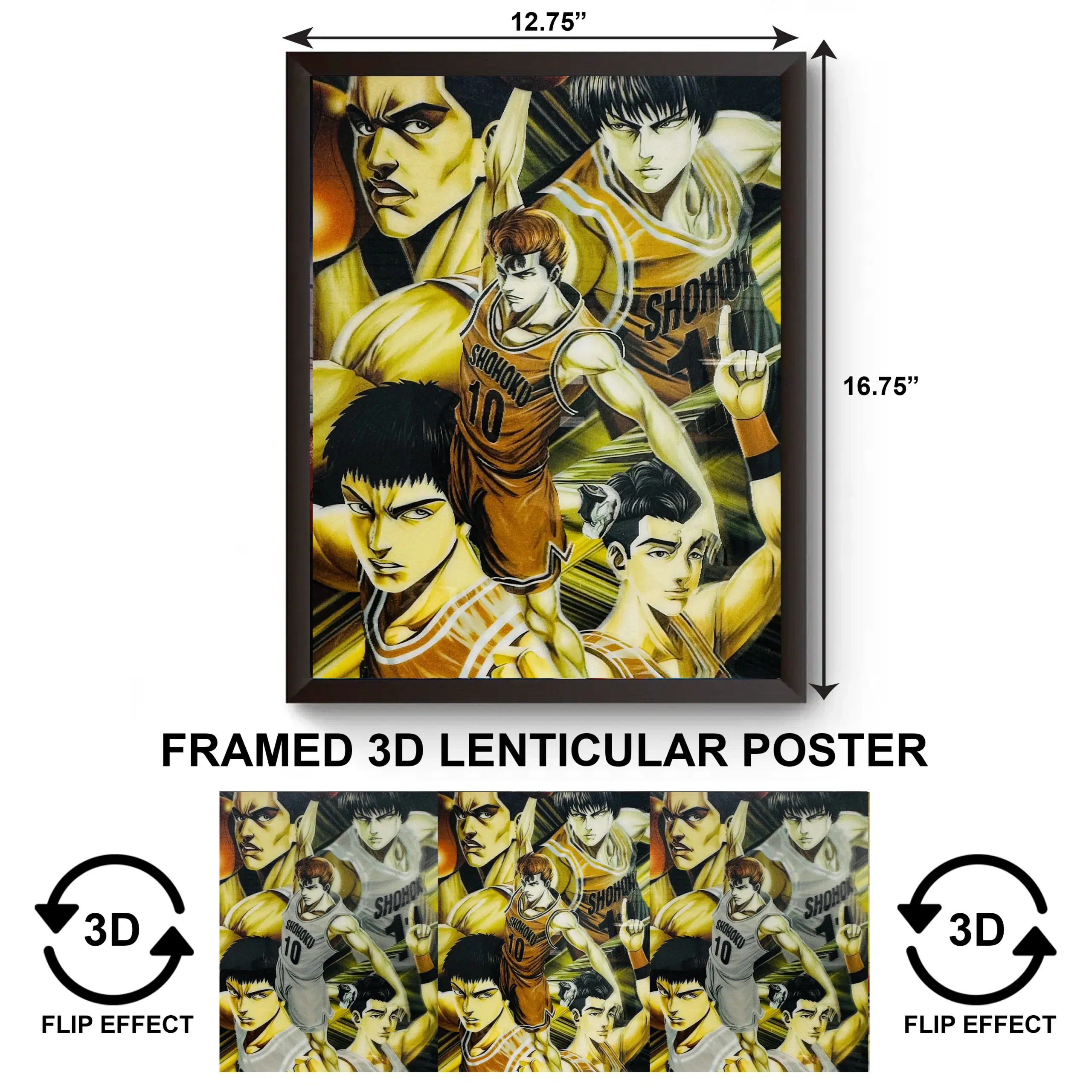 3DPWF-129 Sports - Slam Dunk 10 Shohoku 10 Framed Poster