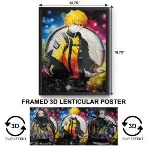 3DPWF-130 Anime - Zenitsu Agatsuma Framed Poster