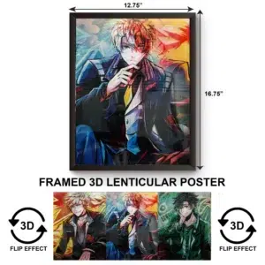3DPWF-131 Anime - Katsuki Bakugo Framed Poster