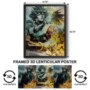 3DPWF-134 Anime - Deku - Bakugo - Shoto MHA Framed Poster
