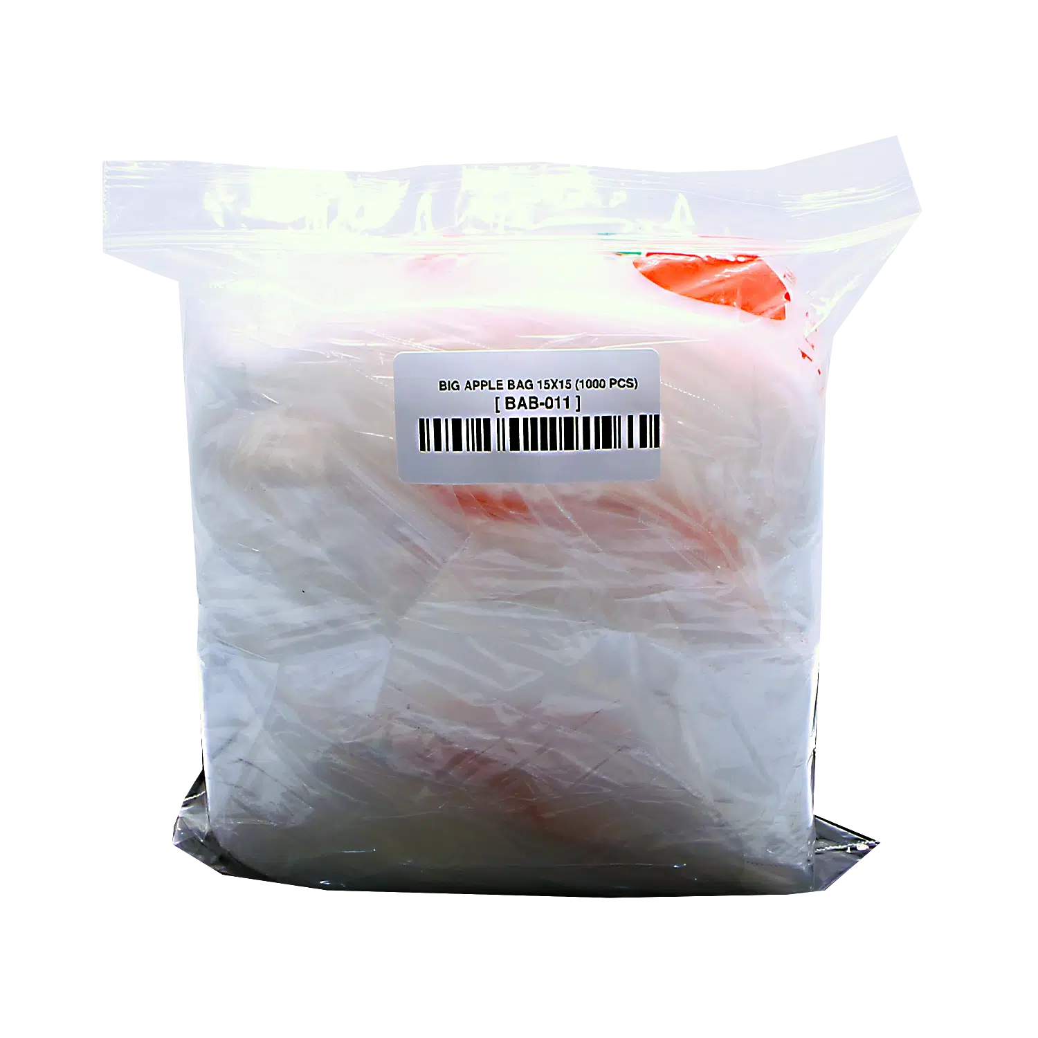 BAB-011 Apple Bag 15x15 (1000 Pcs) Clear - Image 2