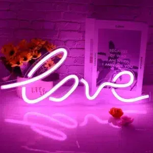 NHL-010 - Neon Hanging Light - Love Pink