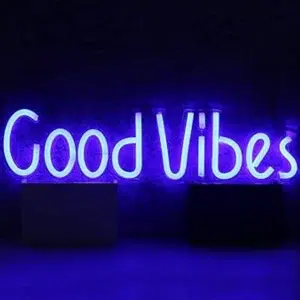 NHL-011 - Neon Hanging Light - Good Vibes Blue