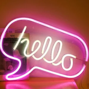 NHL-021 - Neon Hanging Light - Hello Sign