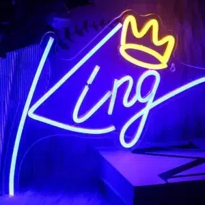 NHL-031 - Neon Hanging Light - King Blue Neon